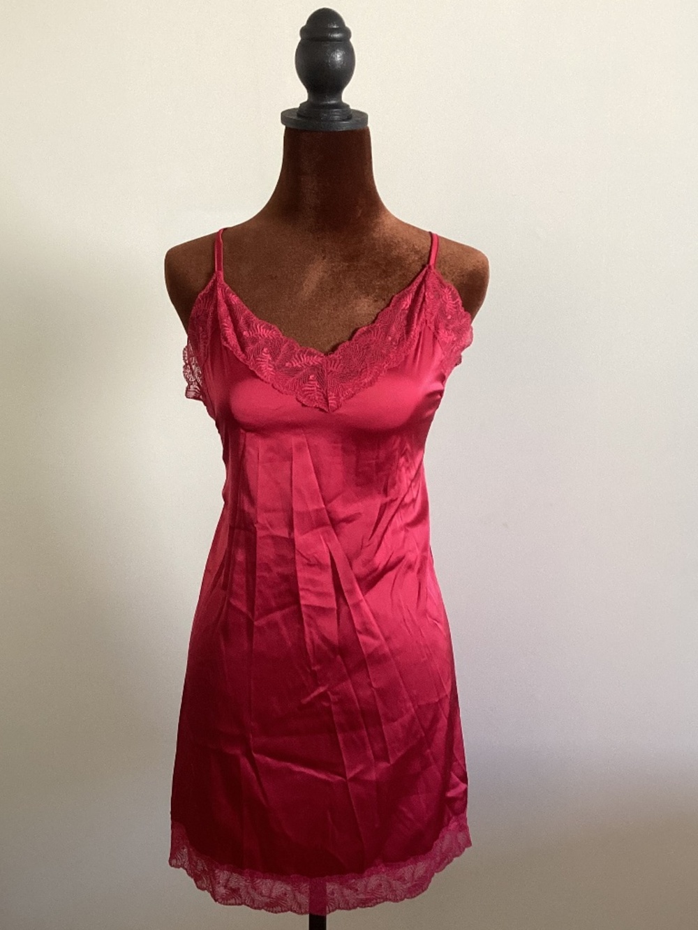 Lace cross back slip dress